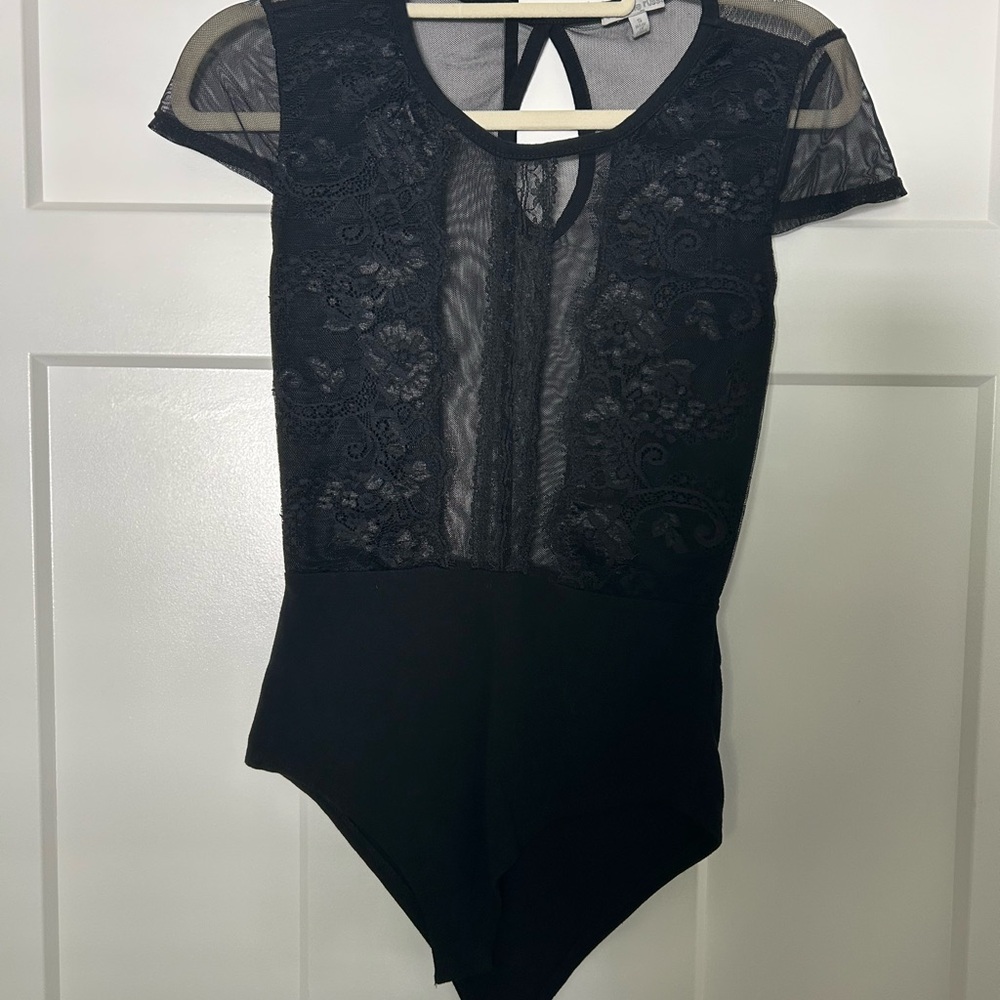 Elegant Black Lace Bodysuit